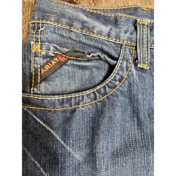 Ariat Jeans FR M4 Low Rise Boot Work Men’s Size 42x30 Fire Resistant - Picture 4 of 7